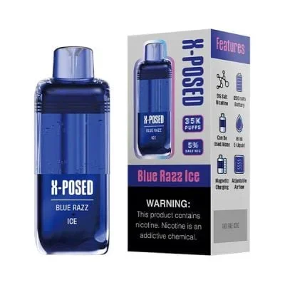 Blue Razz Ice X-Posed 35K Disposable Pod