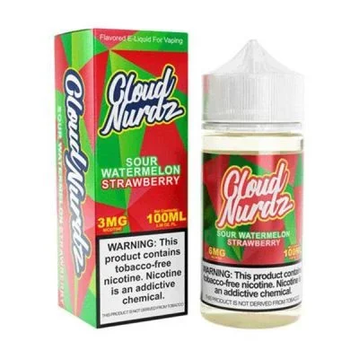 Cloud Nurdz Sour Watermelon Strawberry TFN E-Juice 100ml