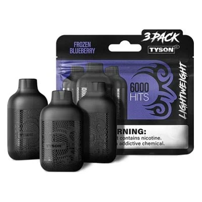 Frozen Blueberry Tyson 2.0 Lightweight Disposable 6000 Puffs 3 Pack