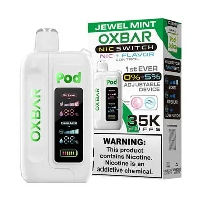 Jewel Mint Oxbar x Pod Juice NIC SWITCH 35K Disposable