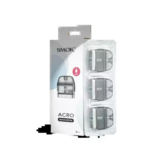 Smok Acro Replacements Pods (0.8Ω Mesh, 3-Pack)