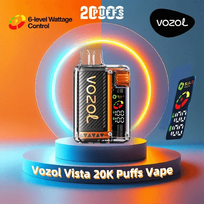 Vozol Vista 20000 20K Puffs Penna per svapo monouso Dual Mesh 5% Nicotina 17 Gusti Schermo digitale LED Diretta dalla fabbrica