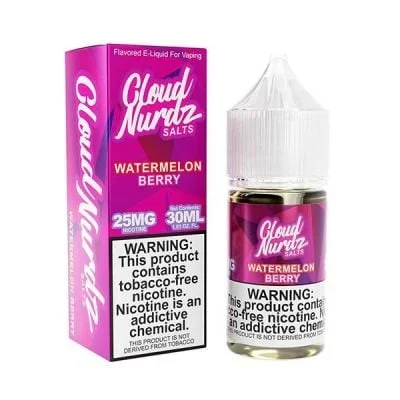 Watermelon Berry Cloud Nurdz TFN Salt Nic E-Juice 30ml
